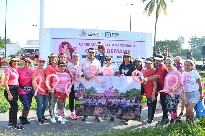 Encabeza presidente Riult Rivera la Caminata Rosa a favor de la lucha contra el Cáncer de Mama