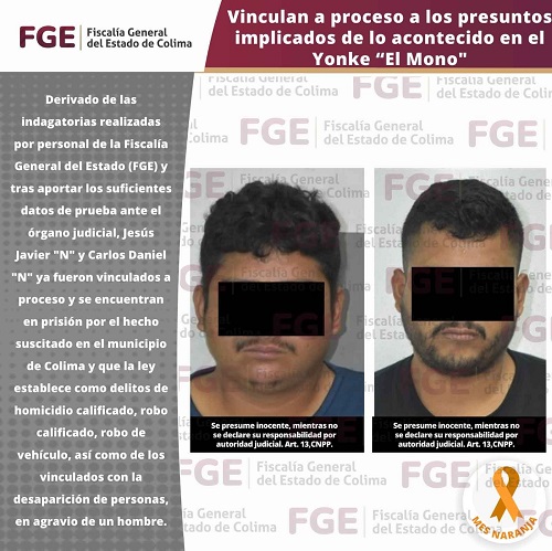 Vinculan a proceso a los presuntos implicados de lo acontecido en el Yonke “El Mono»