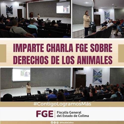 Imparte charla FGE sobre derechos de los animales