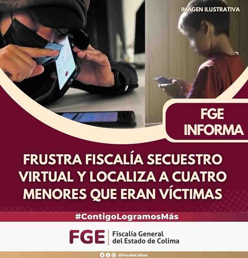 Frustra Fiscalía secuestro virtual y localiza a cuatro menores que eran víctimas
