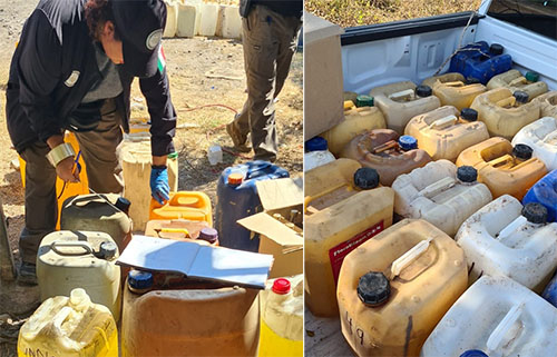 En cateo, FGR asegura más de dos mil litros de hidrocarburo en Colima