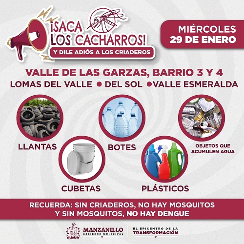 En Manzanillo arranca campaña de descacharrización y combate a criaderos