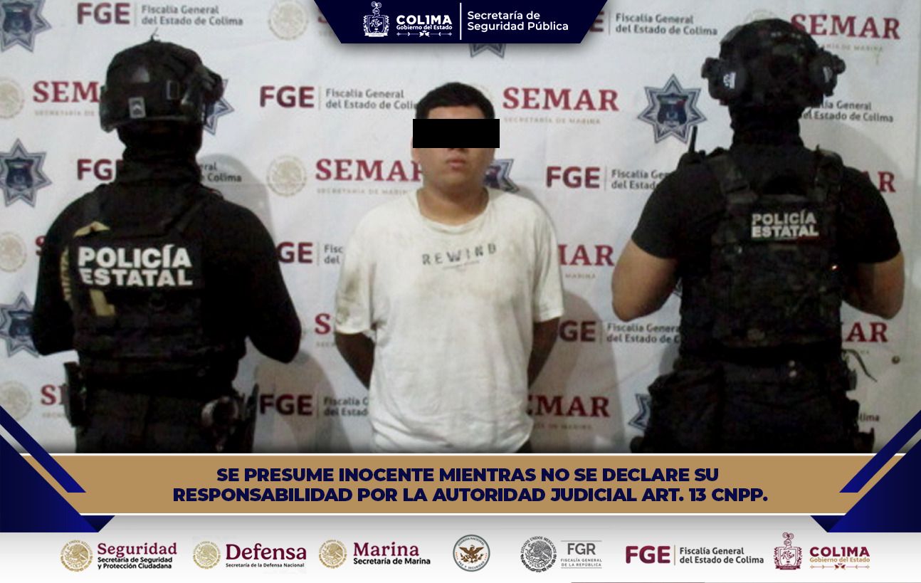 Policía Estatal y Marina detienen en Colima a dos individuos por presunta participación en un homicidio