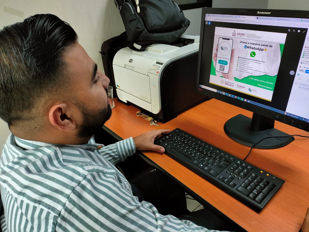 Trabajo Colima presenta canal de WhatsApp del SNE para fortalecer la vinculación laboral