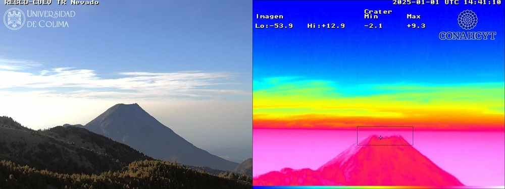 Volcán de Colima permanece en calma; está en ‘semáforo verde’