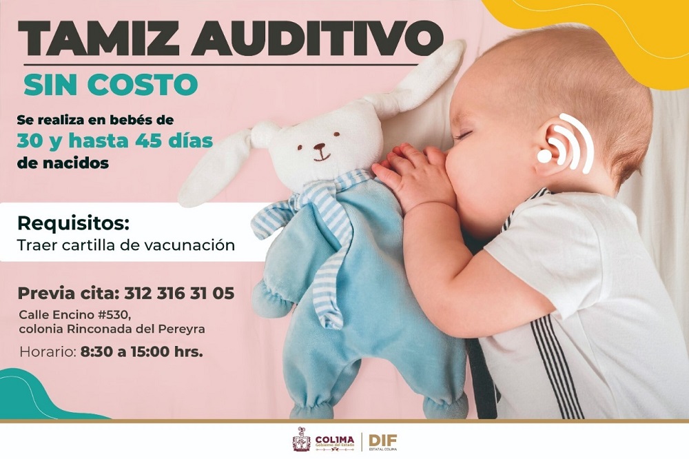 DIF Estatal Colima ofrece nuevo servicio gratuito de tamiz auditivo neonatal