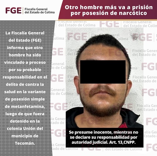 Otro hombre más va a prisión por posesión de narcótico