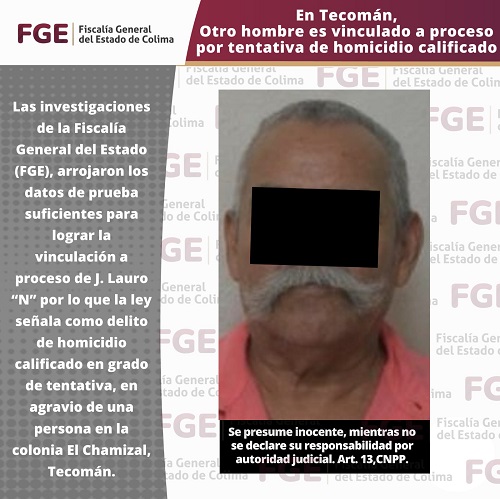 En Tecomán, otro hombre es vinculado a proceso por tentativa de homicidio calificado