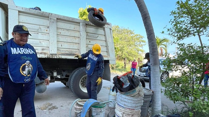 Van casi seis toneladas de cacharros recolectados en campaña de descacharrización de Manzanillo