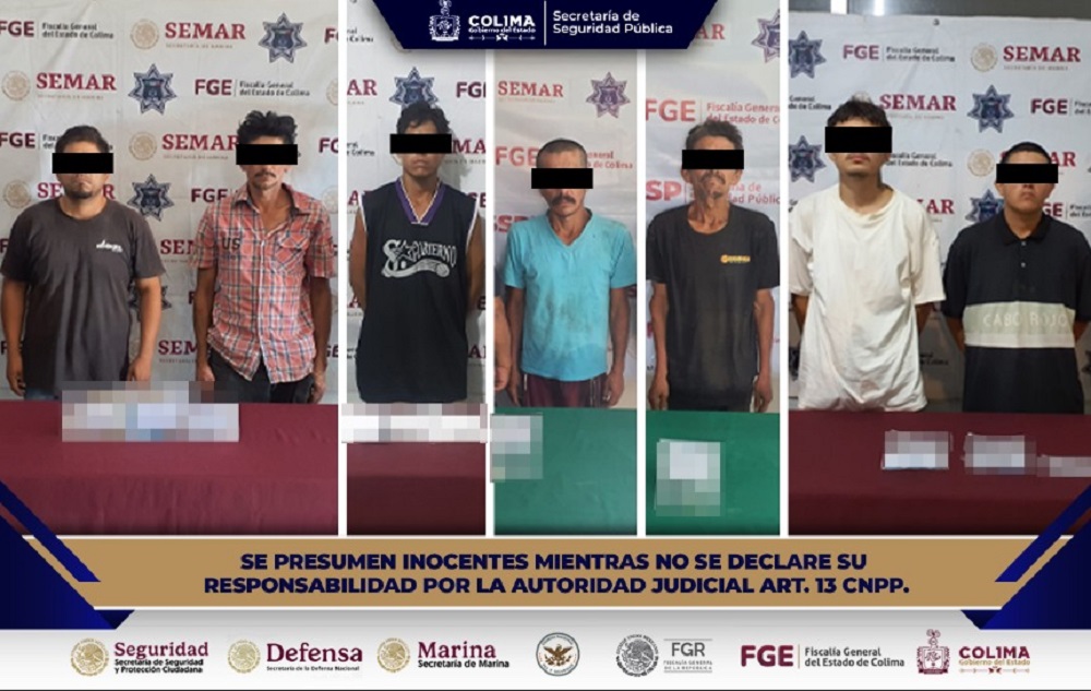 Detiene Policía Estatal de Colima a 7 personas por delitos contra la salud, en distintos hechos