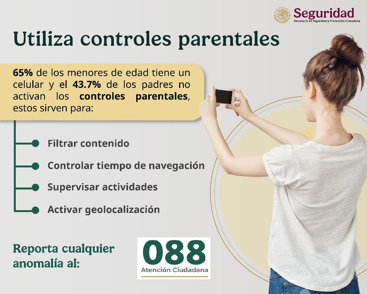 La SSPC brinda recomendaciones para proteger los dispositivos móviles de menores y adolescentes