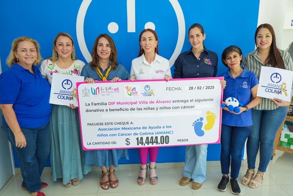 Entregan Tey y DIF Villa de Álvarez apoyos para niños con cáncer