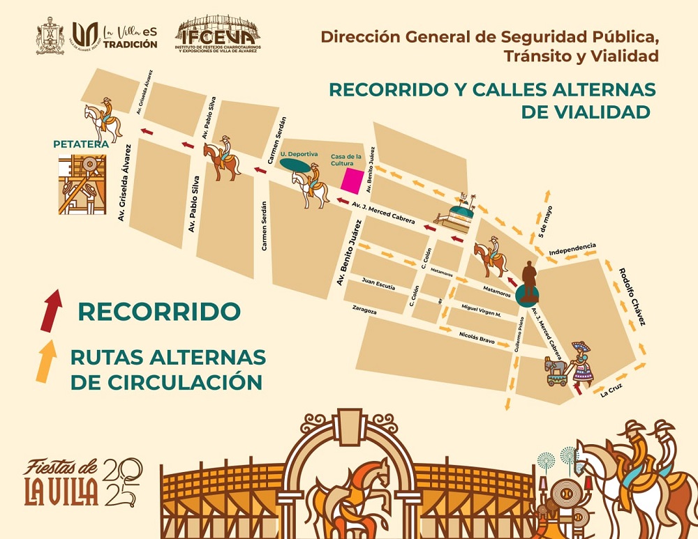 Vialidades cerradas por Cabalgata Nocturna