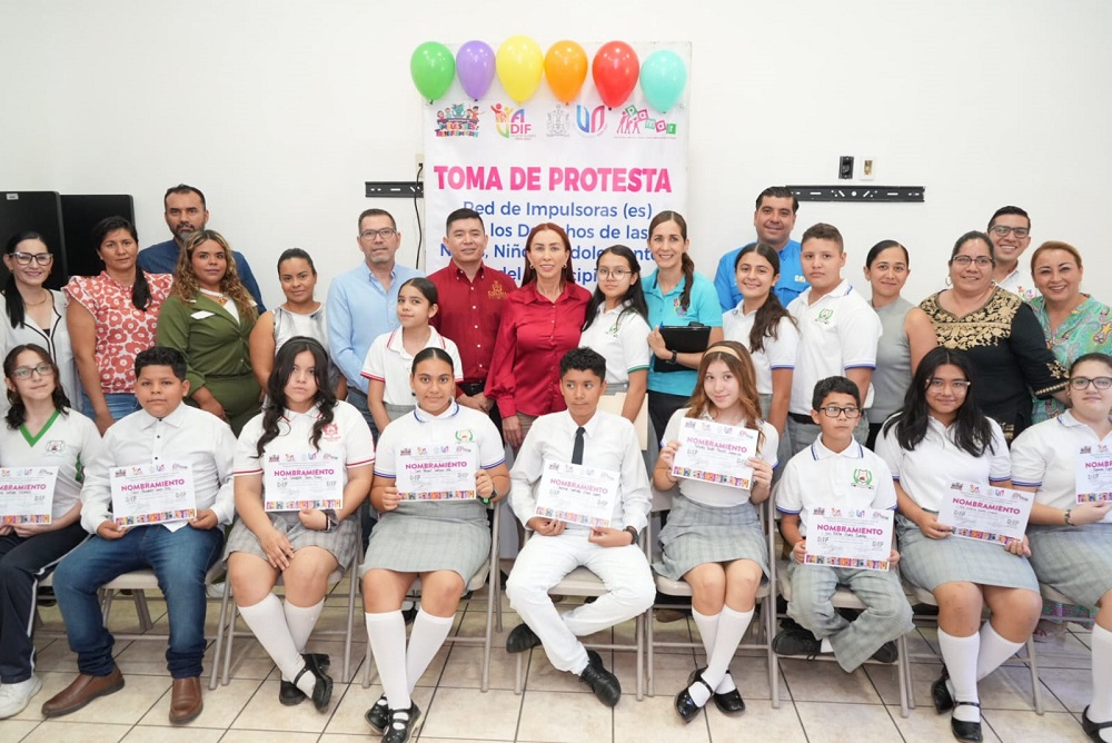 Tey le tomó protesta a la Red de Impulsores de los Derechos de Niñas, Niños y Adolescentes