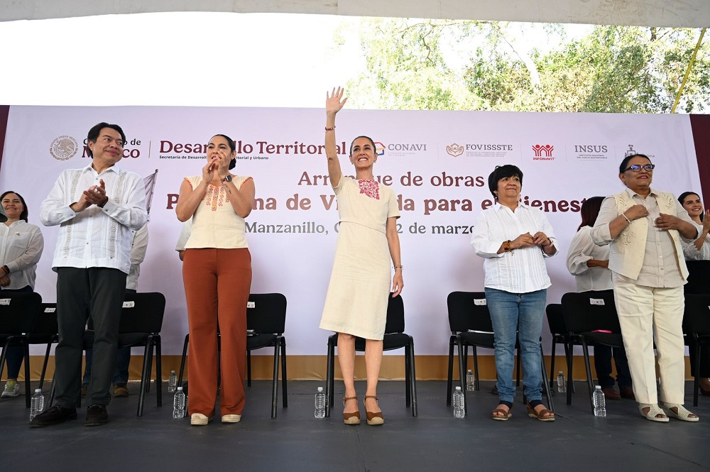 En gira por Colima, Claudia Sheinbaum da arranque al Programa de Vivienda para el Bienestar en Manzanillo