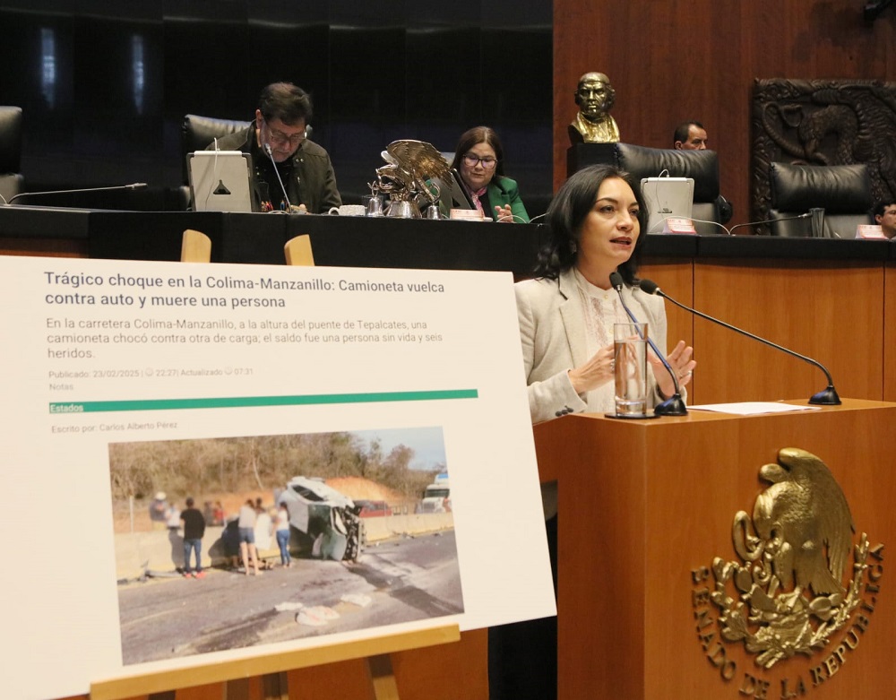 Exige Mely Romero al gobierno federal intervenga para terminar ampliación en la carretera Colima-Manzanillo