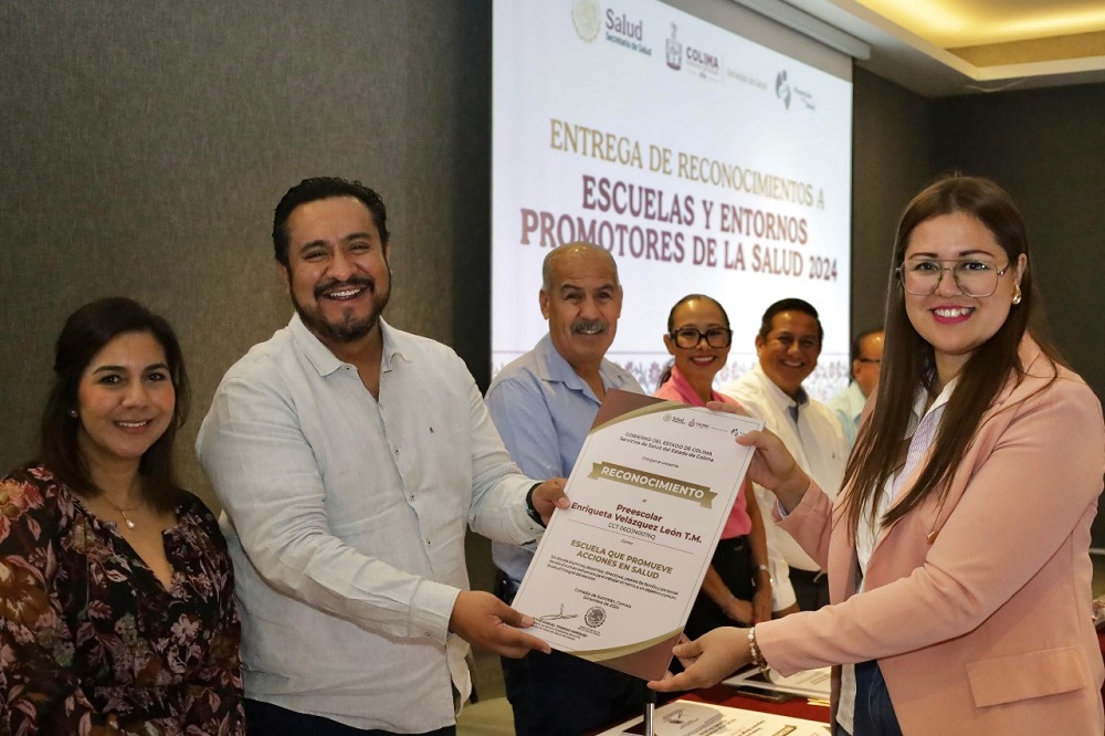 Gobierno Colima reconoce a escuelas y entornos laborales como ‘Promotores de la Salud’