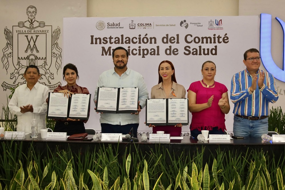 Instalan Comité de Salud en Villa de Álvarez; inicia certificación como Municipio Promotor de la Salud