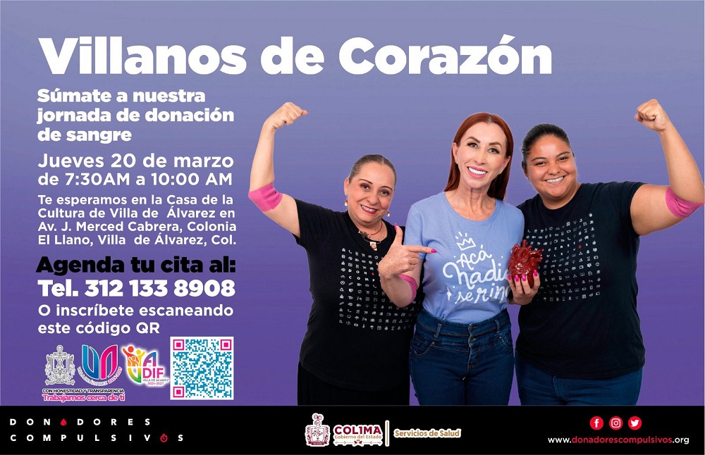 Invita Tey sumarse a campaña de donación de sangre en VdeA