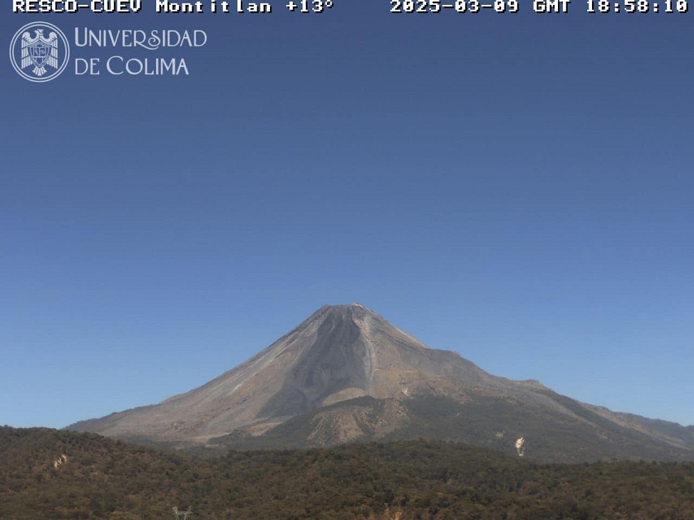 Volcán de Colima registró 4 sismos y 4 derrumbes en la última semana; sigue en ‘semáforo verde’