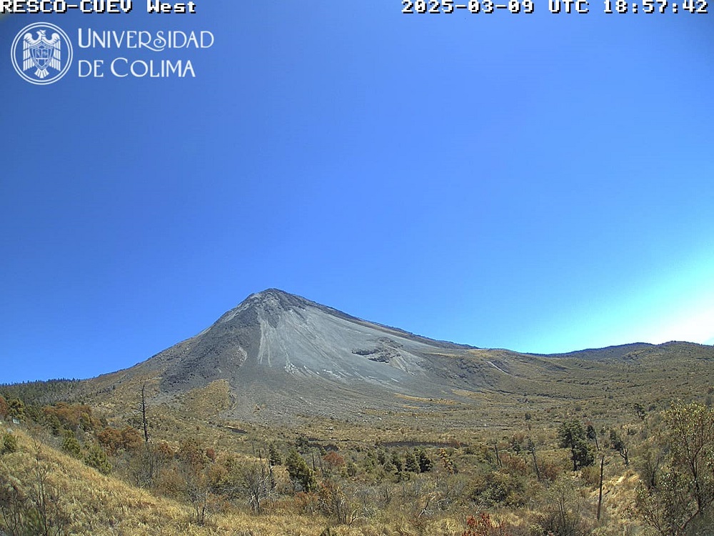 Volcán de Colima registró 3 sismos y 5 derrumbes durante la última semana; continúa en ‘semáforo verde’