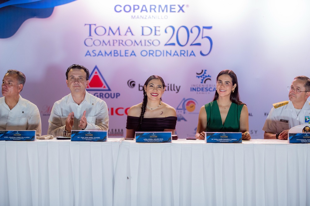 Gobernadora ofrece a Coparmex Manzanillo trabajo coordinado, disposición y diálogo para construir un mejor futuro