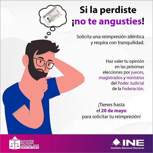 La ciudadanía de Colima que haya perdido su Credencial para Votar tiene hasta el 20 de mayo para solicitar una reimpresión