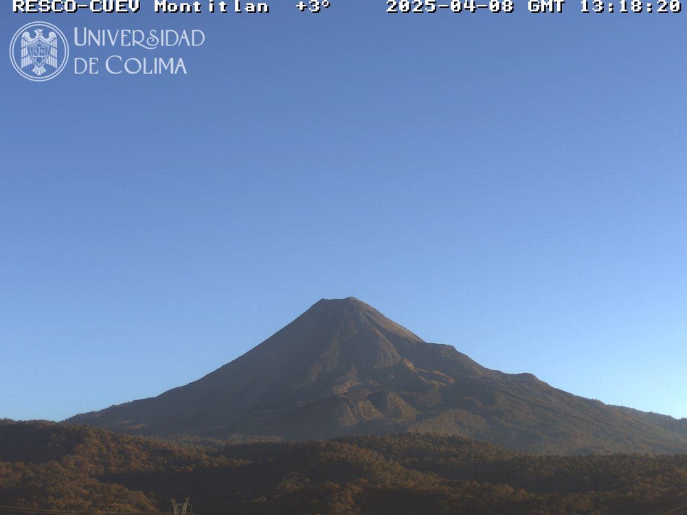 Volcán de Colima registró 2 sismos y 5 derrumbes durante la última semana; permanece en ‘semáforo verde’