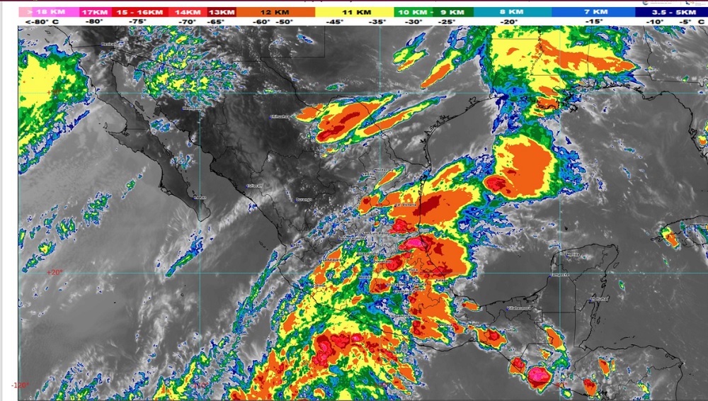 UEPC Colima monitorea evolución de depresión tropical Uno-E en el Océano Pacífico