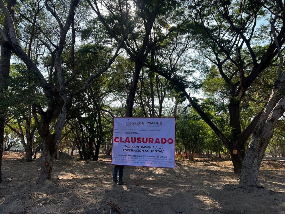 Imades clausura proyecto inmobiliario al sur de Colima por incumplimientos ambientales
