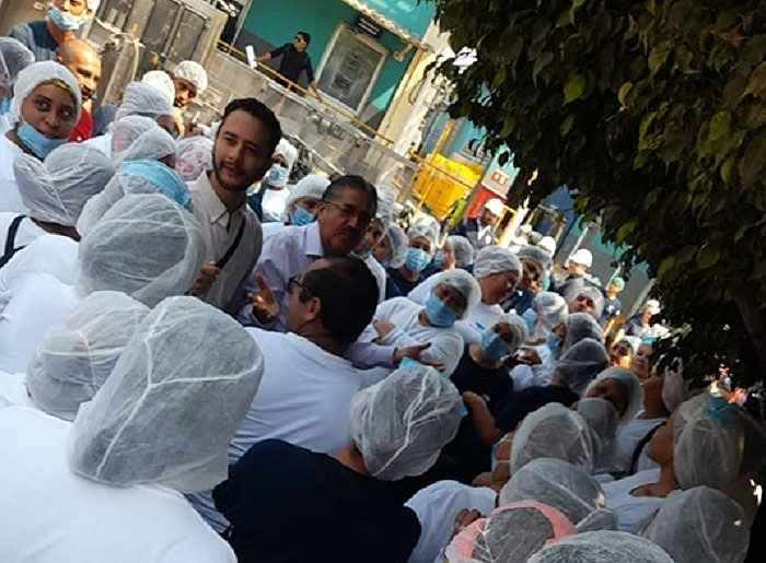 Paran labores trabajadores de Atún Tuny, exigen reparto de utilidades conforme a la Ley