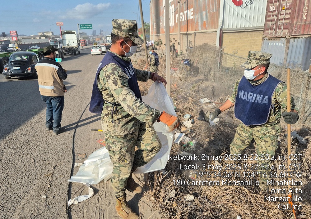  Personal Naval participó en la campaña “Limpieza de Ríos” en Manzanillo