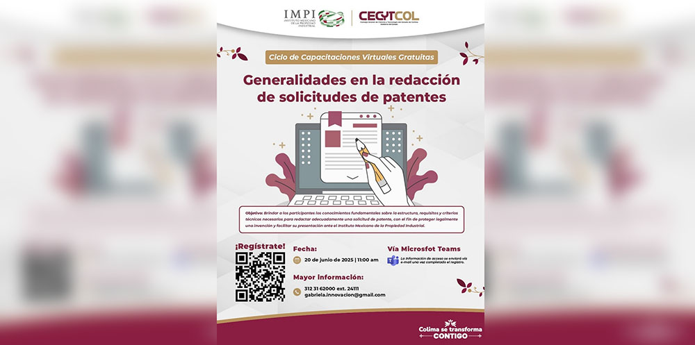 Cecytcol invita a capacitación virtual gratuita sobre Propiedad Intelectual y Emprendimiento
