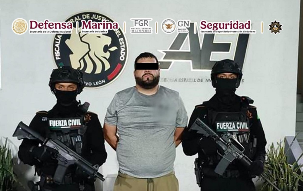 En una acción coordinada en Nuevo León, detienen a José «N» operador de una célula delictiva