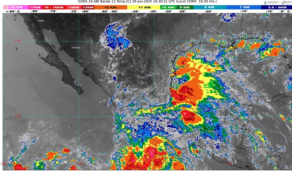 Se forma la tormenta tropical ‘Flossie’ en el Pacífico; UEPC Colima está en vigilancia permanente