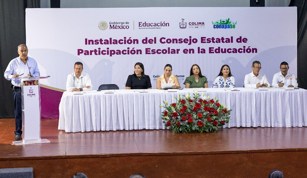 Gobernadora de Colima instaló el Consejo Estatal de Participación Escolar en la Educación