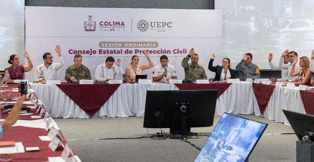 Indira Vizcaíno preside la Sesión del Consejo Estatal de Protección Civil