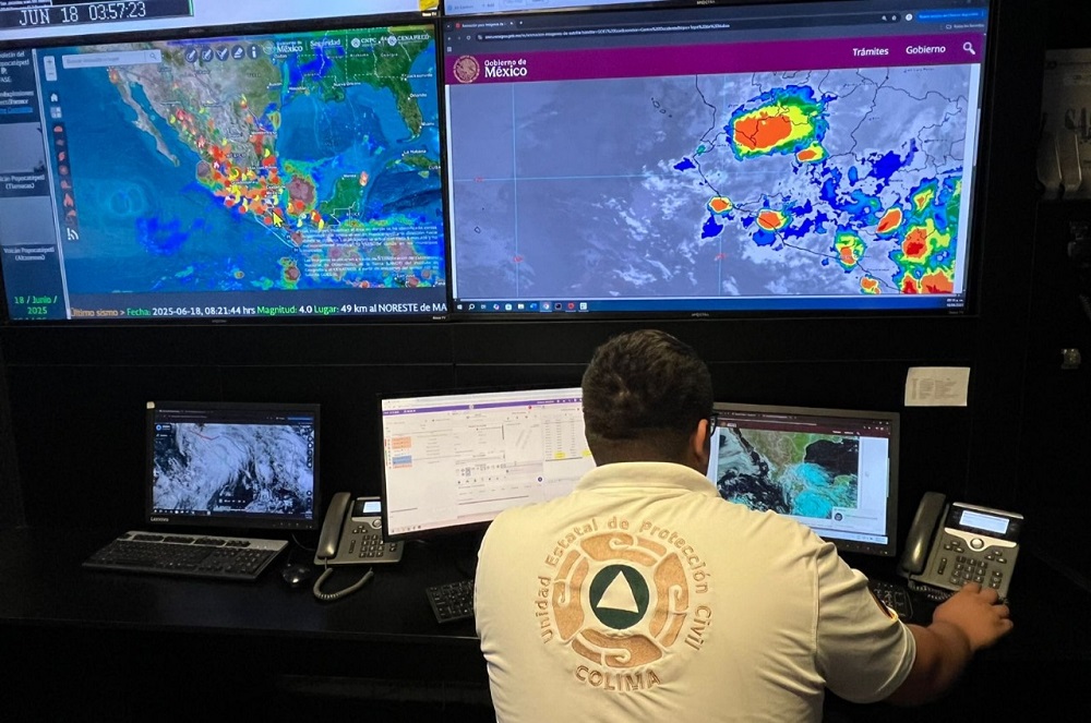 Huracán ‘Erick’ provocaría lluvias puntuales muy fuertes en Colima; UEPC llama a extremar precauciones