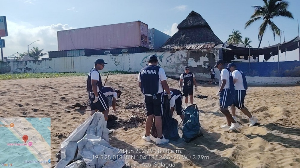 Marina participa en la “campaña Nacional de Limpieza de Playas y Costas en el estado de Colima