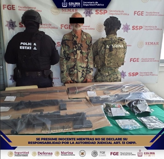 SSP detiene en Tecomán a sujeto con armas de fuego y droga