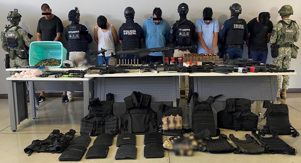 Gabinete de Seguridad continúa asegurando armas, drogas, así como detenciones en diferentes estados de México