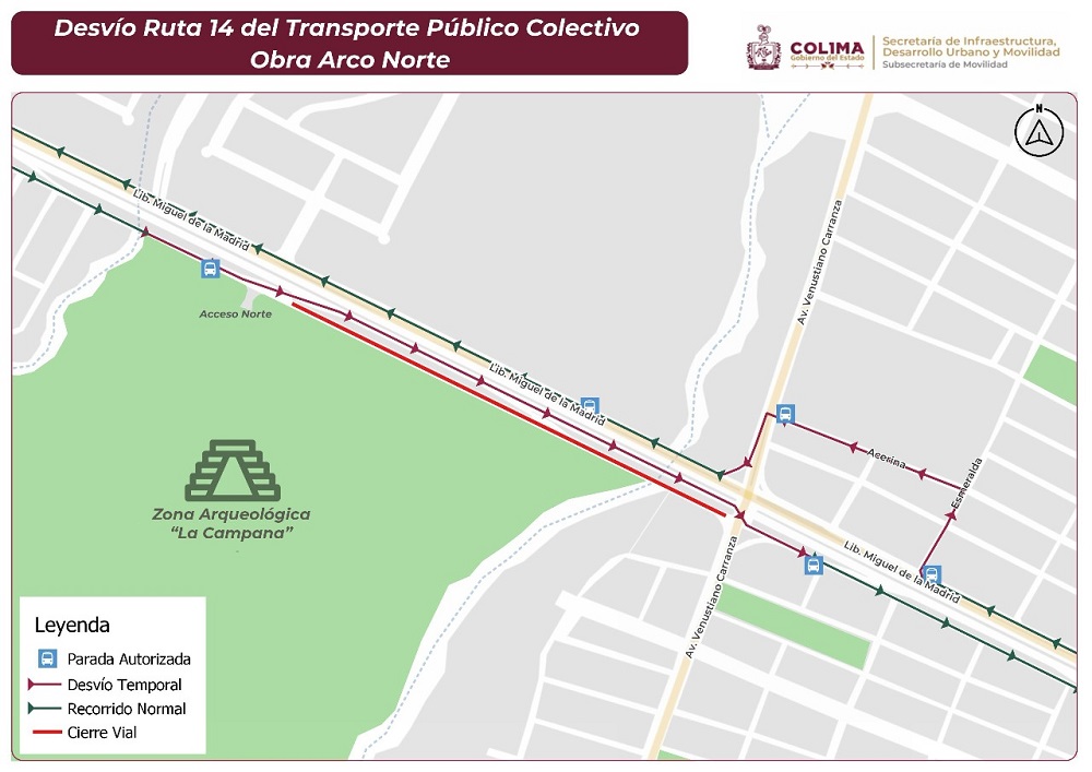 Por obras del Puente Arco Norte en el Tercer Anillo, rutas cambian parcialmente su recorrido
