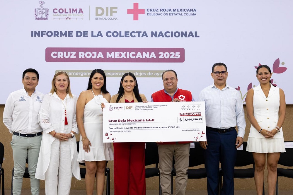 Gobernadora Indira Vizcaíno entregó más de 2 mdp de la Colecta Anual de la Cruz Roja