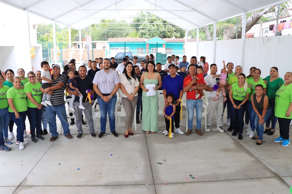 DIF Estatal Colima habilita cancha techada en la estancia infantil de Suchitlán, en Comala
