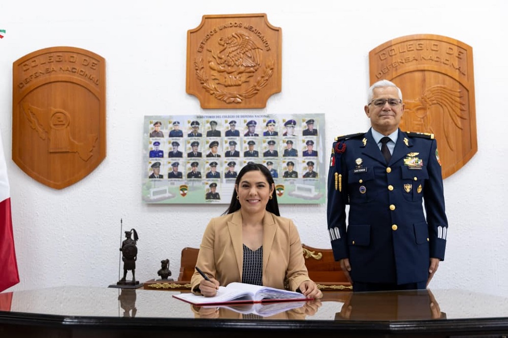 Gobierno de Colima comparte su política de desarrollo y seguridad con el Colegio de la Defensa Nacional