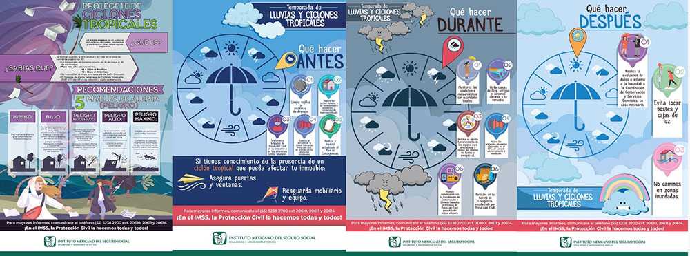 Invita IMSS Colima a tomar precauciones por lluvias y ciclones tropicales