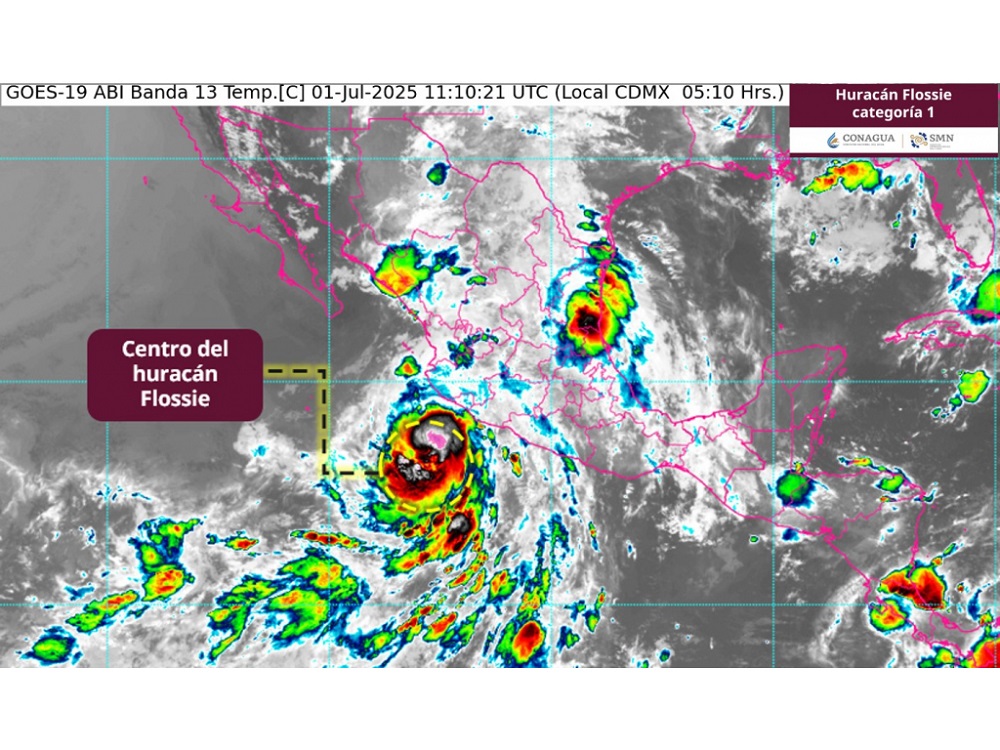 El Huracán Flossie se fortalece frente a las costas de Michoacán y Colima