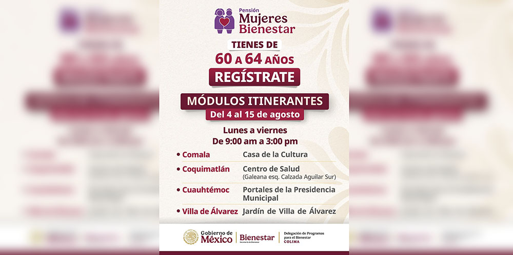 Rosario Silva anuncia Módulos Itinerantes para el registro a la Pensión Mujeres Bienestar