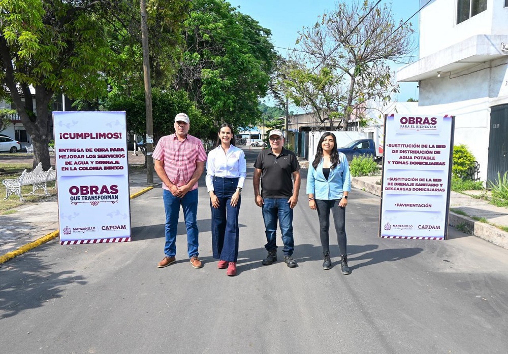 Rosi Bayardo cumple a la colonia Indeco con obra de agua potable, drenaje y pavimentación