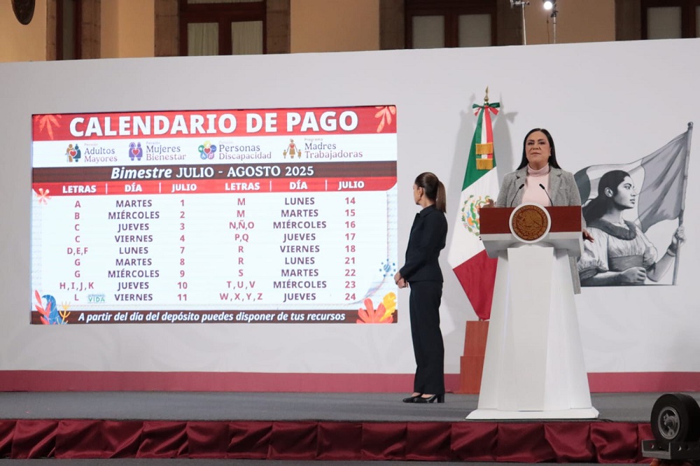 Del 1 al 24 de julio, pago de Pensiones y Programas para el Bienestar del bimestre julio- agosto: Ariadna Montiel Reyes